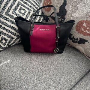 Michael Kors Black and Pink Tote